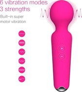 Lucia - Queen Bee Series | Zachte Siliconen Vibrator voor vrouwen met 6 vibraties en 3 snelheden | Massage staaf | ROZE | Draadloos | Waterbestendig | Magic wand | Dildo | Stille Vibrator | Sex Toys | cadeau | kado