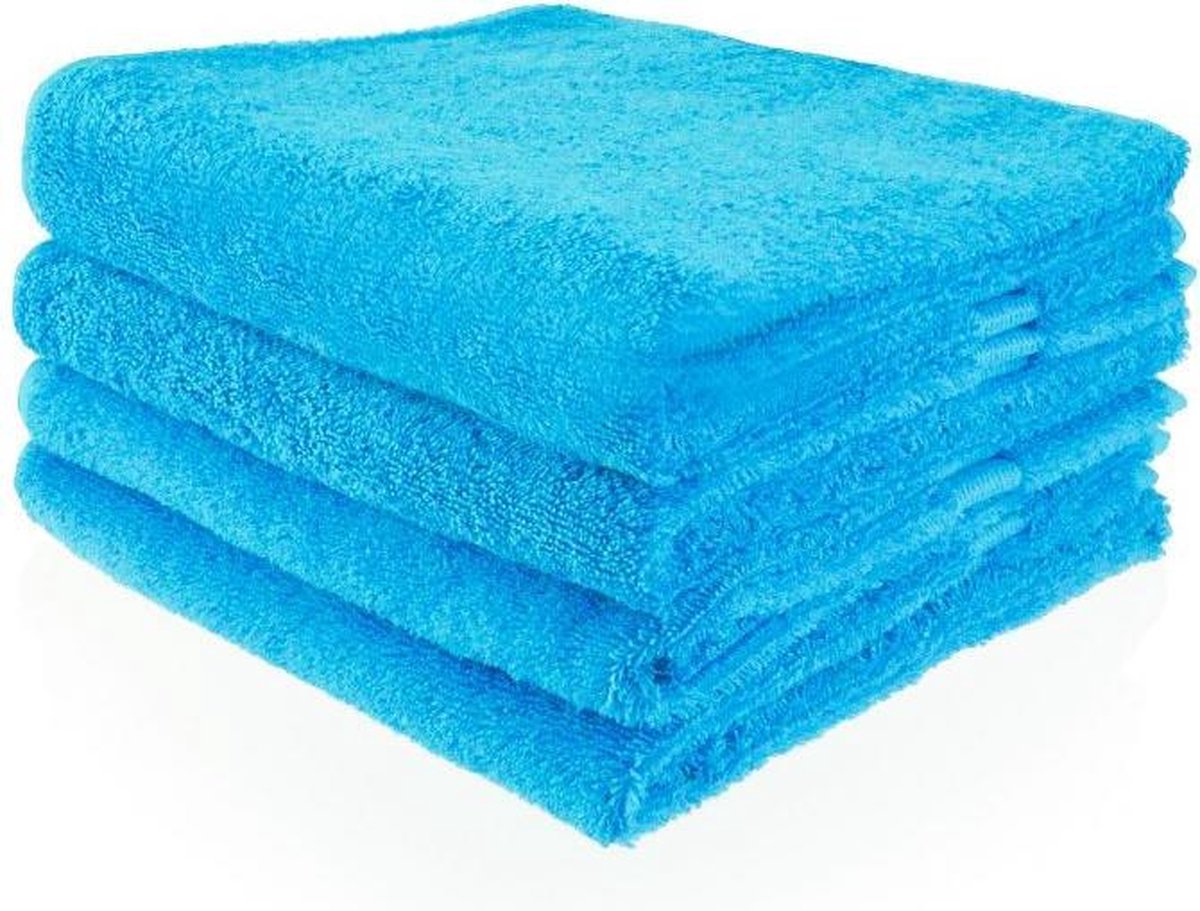 Handdoek turquoise blauw 50x100cm