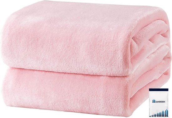 overeenkomst kam Labe Sandesen®Superzachte Lichtgewicht luxe fleece deken voor bedbank-150x200cm  roze | bol.com