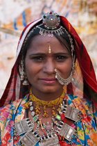 Poster Rajasthani woman 21x30 cm.