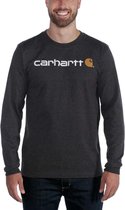 Carhartt Core Logo T-Shirt L/S 104107-XL-Carbon Heather