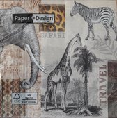 Paper+Design Servetten - Wild life pictures - 33 x 33