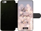 Wallet case - geschikt voor iPhone 6s Plus - Live Laugh Love