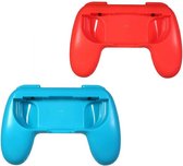Luxe Handvat Case Geschikt Voor Nintendo Switch Joy-Con Paar - Cover - Joy-Con Controller Hoes - Links + Rechts - Houder - Set Van Twee stuks - Antislip - Rood/Blauw