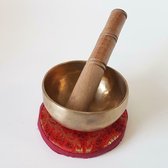 Klankschaal Set: Tibetaanse Handgeklopte Klankschaal + Kussentje + Klopper - Singing bowl