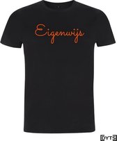 T-shirt | Karaktereigenschappen | Eigenwijs06 - fluor orange, M, Heren