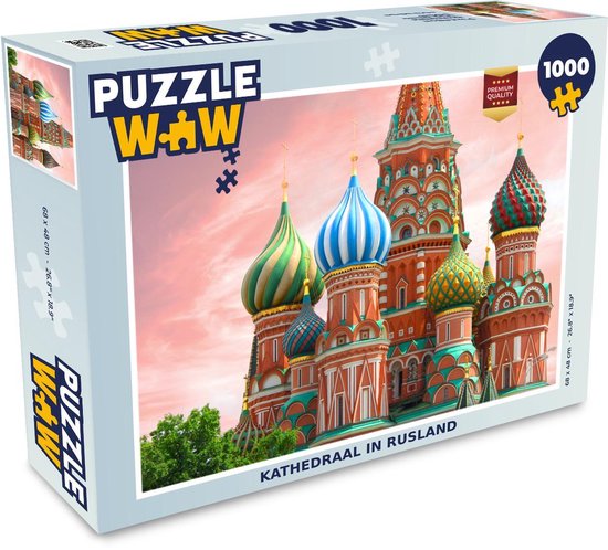 Puzzle 1000 pièces adultes Russie 1000 pièces - Cathédrale en Russie puzzle  1000... | bol.com