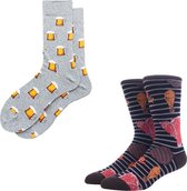 Vaderdag sokken voordeelpakket - Barbecue sokken- Bier sokken - One size fits all - Unisex