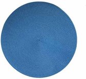 Cosy en Trendy Placemat - Rond - Blauw - D36cm - PVC - (set van 12) En Yourkitchen E-kookboek - Heerlijke Smulrecepten