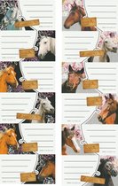 Schooletiketten met Paarden | Kaft labels | 12 stuks