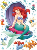 Disney muursticker Ariel - De kleine zeemeermin rood, groen en paars - 600126 - 42.5 x 65 cm