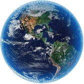 Winkrs Ronde Puzzel 1000 stukjes - Aarde - Wereld - Planeet foto - 68CM - met poster
