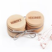 Bewaardoosjes set | melktandjes & eerste haarlokje | tandendoosje | opdruk: gegraveerd