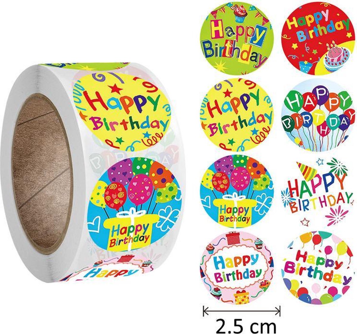 Leuke traktatie of cadeau stickers eerste verjaardag | 1 jaar | 20 stuks