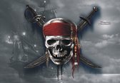 Disney poster Pirates of the Caribbean grijs en rood - 600646 - 160 x 110 cm