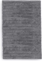 Tapis de Badmat doux Veerle Anthracite | 60 x 100 | Séchage rapide et absorption d'humidité | Antidérapant avec clous