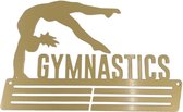 Sparkle&Dream Medaillehanger 'Gymnastics' Goud 3 laags - voor turnen en gymnastiek