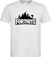 Wit T shirt met Zwart "Fortnite Battle Royal" print size S