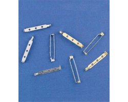 Brochespelden zilverkleur 38 milimeter 4 Stuks