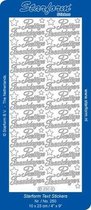 Starform Stickers Text NL Christmas: Prettige Feestdagen (10 PC) - Silver - 0250.002 - 10X23CM