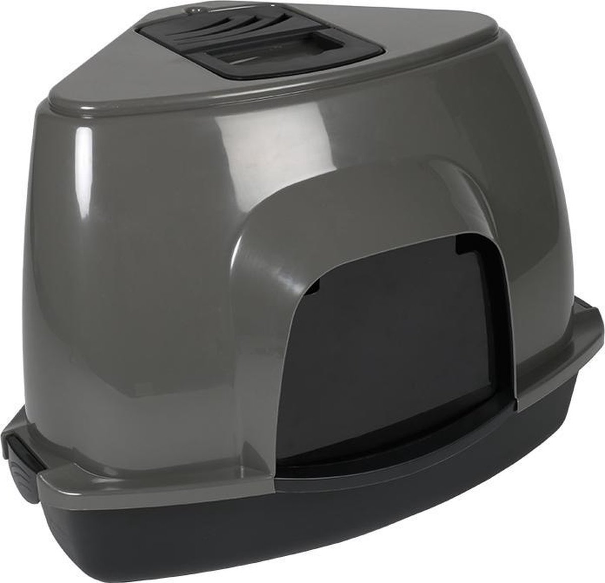 Ebi - Kattenbak - Kat - Cat House Prism 70 Zen Series L - 56x70x46cm Donkergrijs - 1st