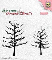 CSIL010 Nellie Snellen clearstamp - kerstmis stempel - boom bladloos - leafless trees - bomen