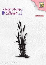 SIL077 Clear stamp Nellie Snellen - Silhouet Bulrushes - lisdodde of riet - stempel bulrush - vijverplant