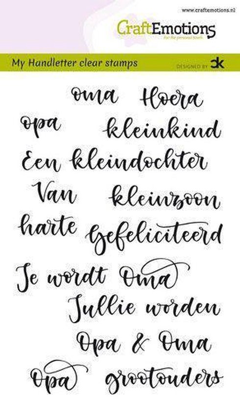 Clearstamps A6 Handlettering Opa & Oma Carla Kamphuis bol
