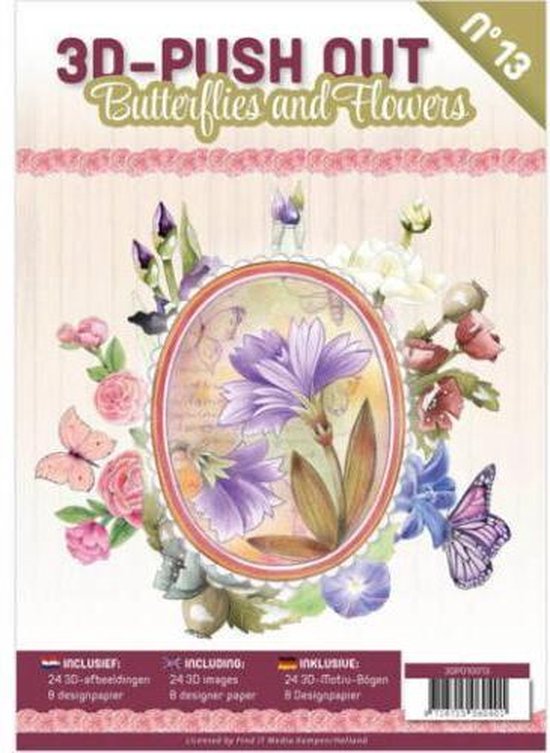Nr.13 Butterflies and Flowers Book 3D-Push-Out
