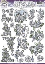 Flowers - Magical winter 3D-Knipvel Yvonne Creations 10 stuks