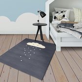 Wolk kindervloerkleed - kindertapijt - 100 x 140 cm - wasbaar - zacht - duurzame kwaliteit - speelgoed