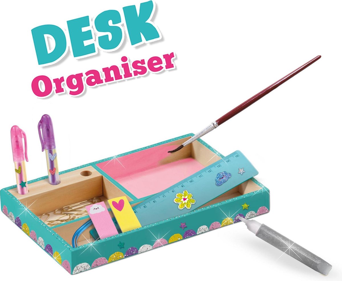 SES Creative Bureau-organizer knutselen: houten DIY-set met verf thumbnail 4