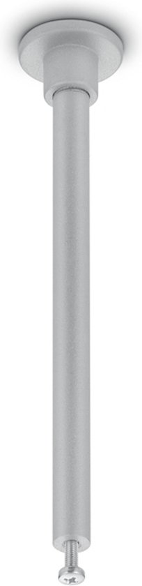 Spanningsrail Ophangset - 2 Stuks - DUOLINE - 12cm - Mat Titaan - Rond - Aluminium