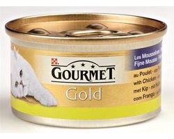 Gourmet gold fijne mousse kip - 85 gr - 24 stuks