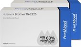 PrintAbout huismerk Toner TN-2320 Zwart Voordeelbundel Extra hoge capaciteit geschikt voor Brother