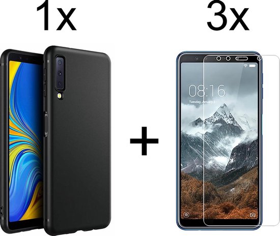 Samsung A7 2018 Hoesje - Samsung galaxy A7 2018 hoesje zwart siliconen case  hoes cover... | bol.com