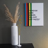 Canvas print Greg LeMond - wanddecoratie - wielrennen - quotes van wereldkampioenen - 50x40