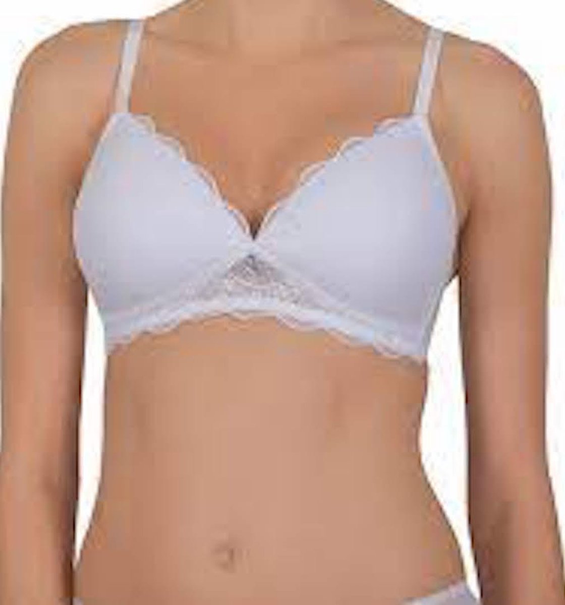 Naturana padded lace soft BH maat 70C zonder beugels wit