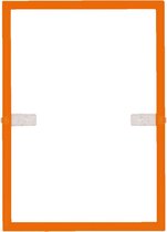 Kunststof lijst, voor gelamineerde A4 formaten, met bevestigingsmateriaal Oranje