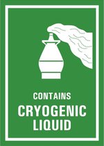 Cryogenic liquid sticker, 75 x 105 mm