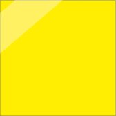Blanco sticker glans geel, vierkant, beschrijfbaar 300 x 300 mm