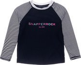 Snapper Rock - UV Rash Top voor meisjes - Longsleeve - Nautische Stripe - Marineblauw - maat 116-122cm