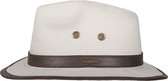 Hatland - UV Fedora hoed voor heren - Wadson - Gebroken wit - maat L (59CM)