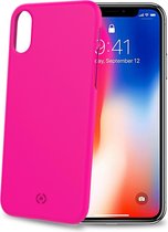 Celly - Shock Back Cover iPhone X/Xs - Kunststof - Roze