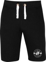 FitProWear Sweatshort Badge Heren - Zwart - maat M - Sportbroek - Korte broek - Trainingsbroek - Korte sportbroek - Korte joggingbroek - Sweatshort - Korte trainingsbroek - Jogging