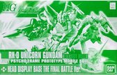 Premium Bandai HGUC 1/144 Unicorn Gundam[Destroy Mode] + 1/48 Head Display Base[Final Battle Ver.]