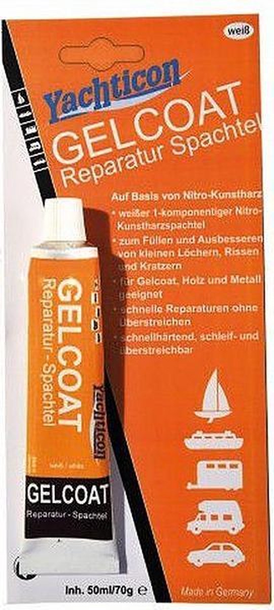Yachticon Gelcoat Reparatie Vuller wit - 70g