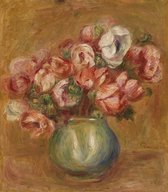 Kunst: Anemones (Anémones ), 1907 van Pierre-Auguste Renoir. Schilderij op aluminium, formaat is 60x100 CM