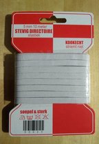 Kookecht elastiek 5mm 2x10 meter wit