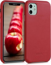 kalibri leren hoesje voor Apple iPhone 11 - hardcover beschermhoes - rood